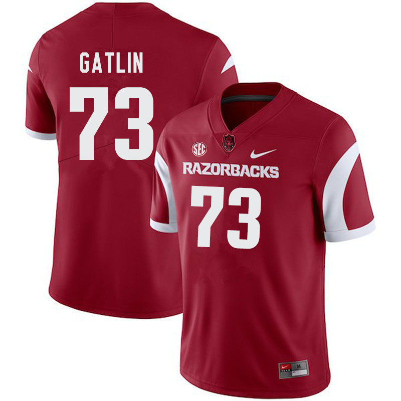 Men #73 Noah Gatlin Arkansas Razorbacks College Football Jerseys-Cardinal